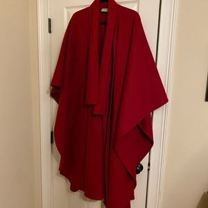 Beautiful Wool Blend Red Cape